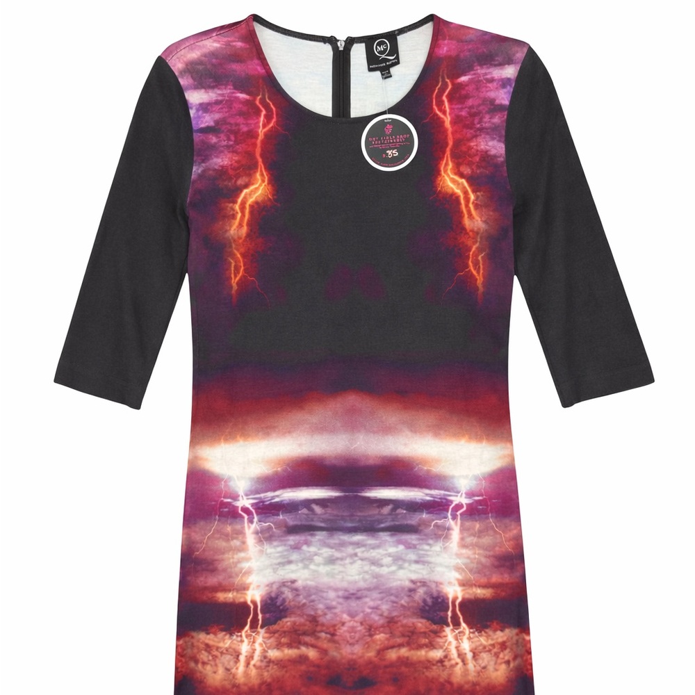 MCQ by ALEXANDER MCQUEEN Lightning Print Bodycon Dress